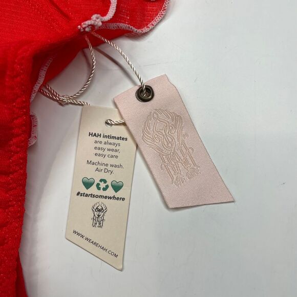 NWT FREE PEOPLE x‎ WE ARE HAH Fly Girl Mesh Panty Blood Orange Size XS - Picture 6 of 9